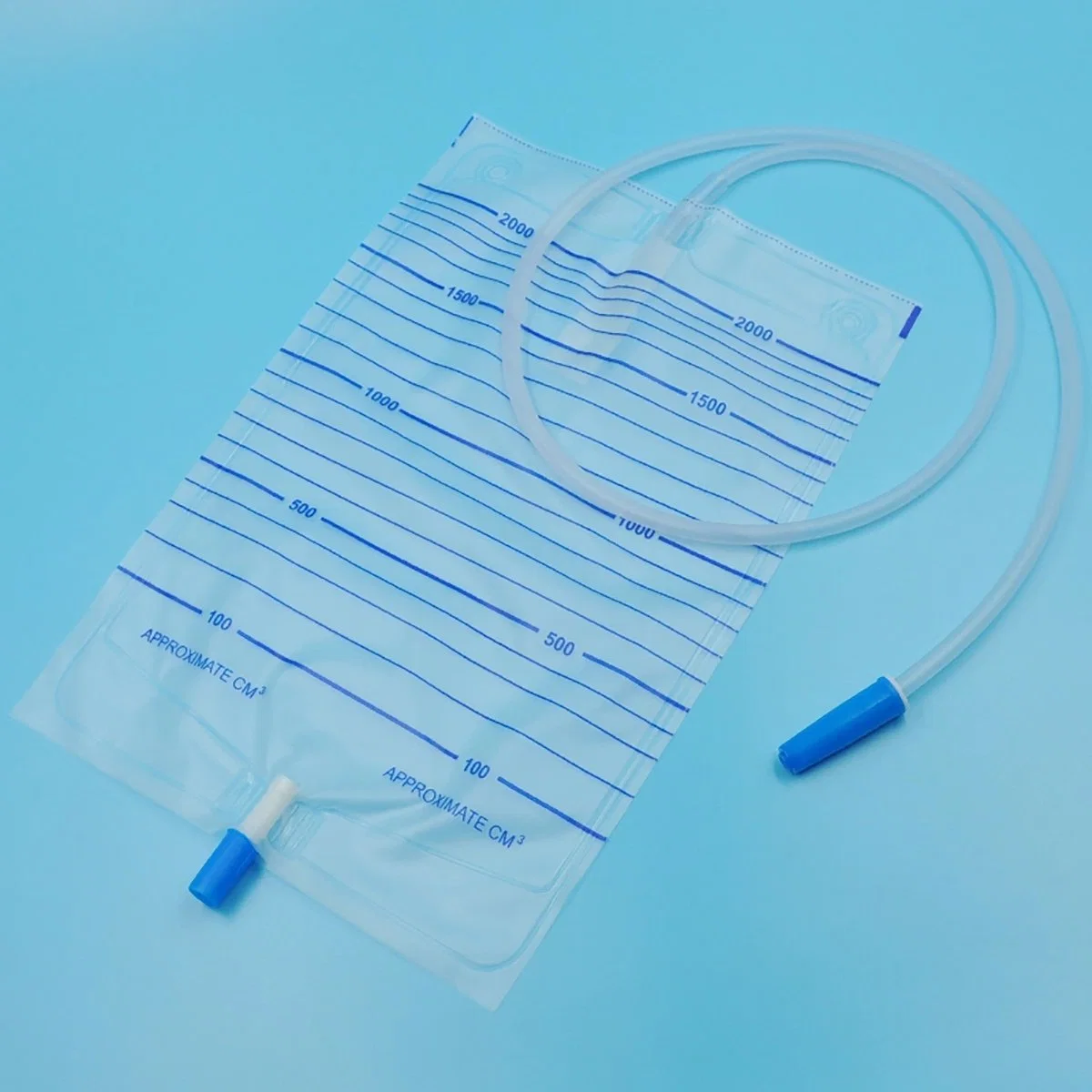 Eo Sterilize Medical Grade PVC 2000ml Disposable Urine Meter Drainage Bag