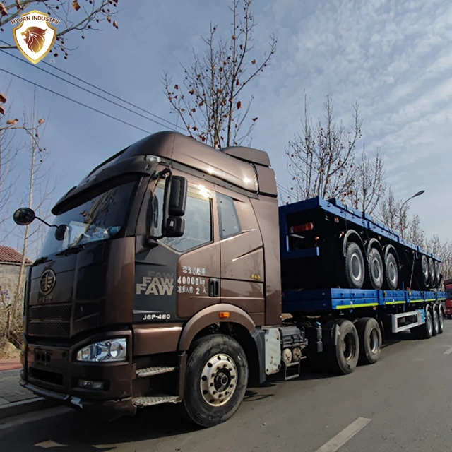 China Manufacture 3 Axle Flatbed Semi Trailer for Sale