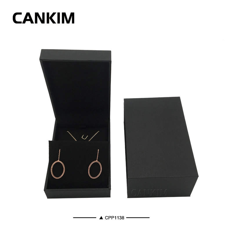 Cankim Rectangle Sliding Jewelry Box Jewelry Slide Door Packaging Box Paper Drawer Jewelry Box