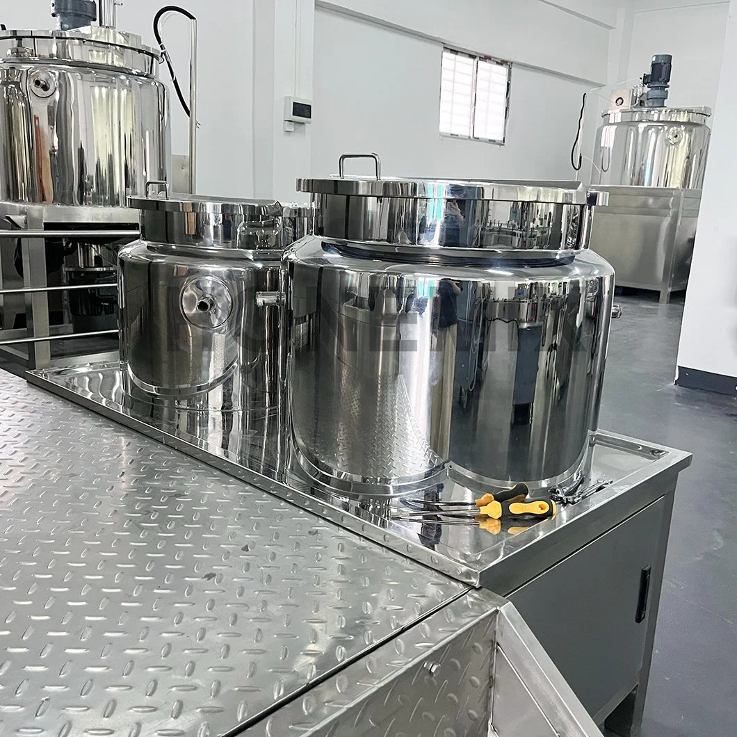 Hone OEM Cosmetics Manufacturer of Production Line Whitening Lotion Making Machine Emulsifier Mixer Vacuum Machine