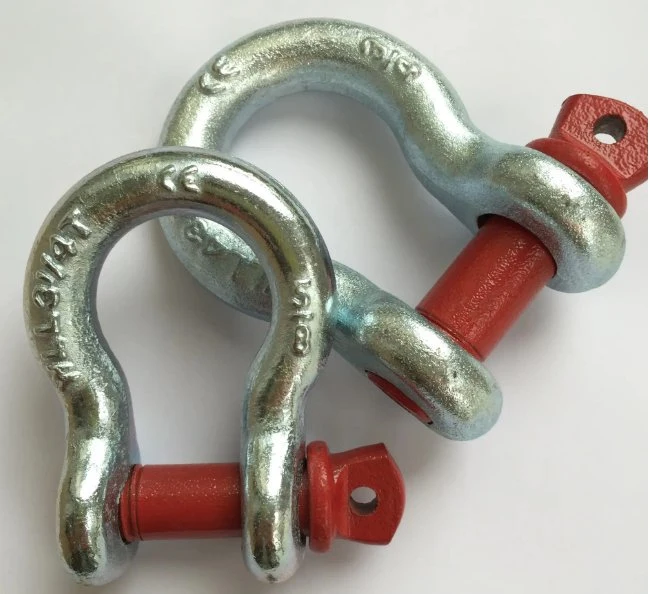 G209 Screw Pin Anchor Shackle / Us Type Drop Forged Bow Shackle