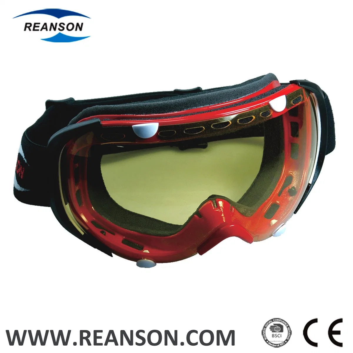 China Wide View Frameless Mirrored Lenses Skiing Goggles