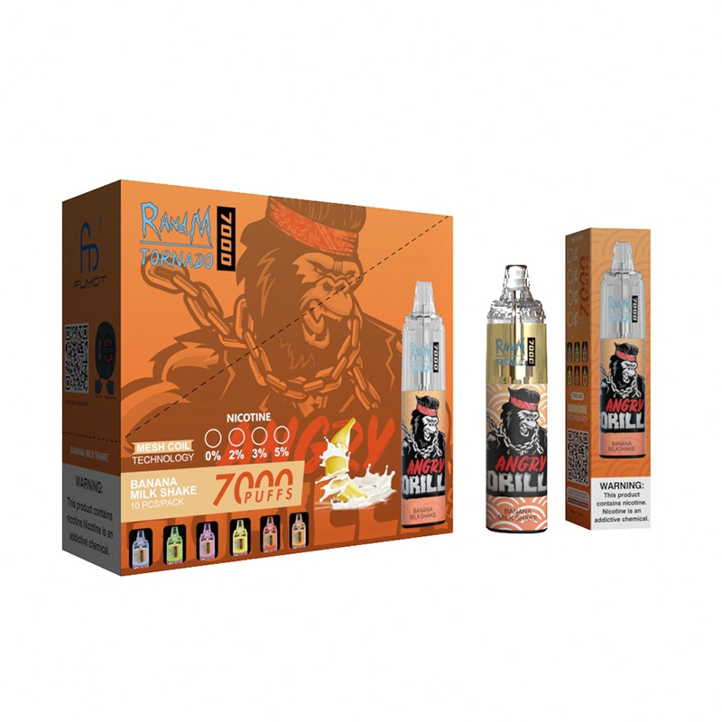 Atacado 56 Sabores Regulares Caneta Vape Descartável Randm Tornado 7000 Puffs