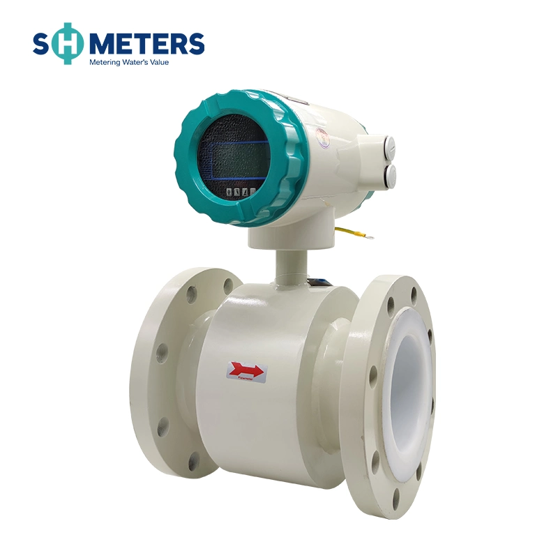 RS485 Smart Food Sewage Pump Test Industrial Type Digital Electromagnetic Water Flowmeter