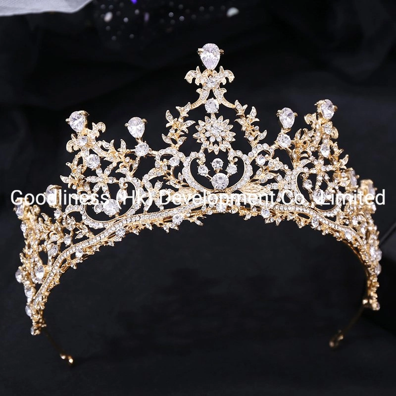 Новые устраивающих Tiaras Коронки алмазные Crystal свадебной моды аксессуары для волос