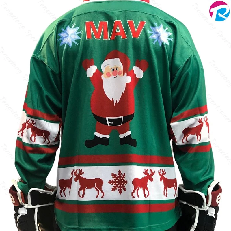 New Design Winter Sweatshirts Hoody Christmas Red Hockey Jersey Wear