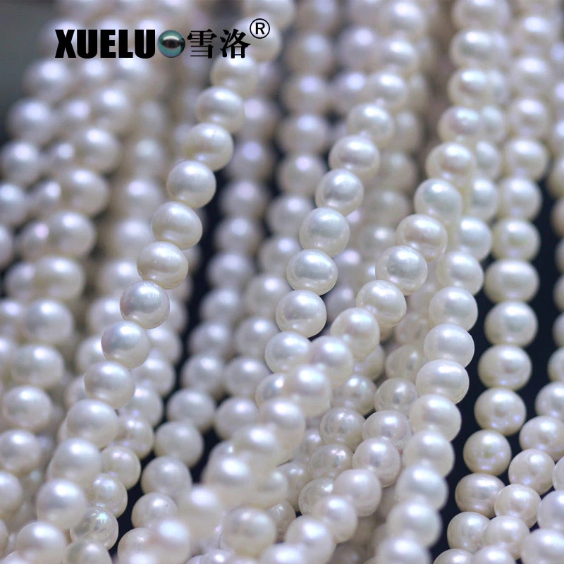 5-6mm Round AA+ Grade Medium Quality Natural Cultured Fresh Water Pearls Wholesale/Supplier (XL180091)