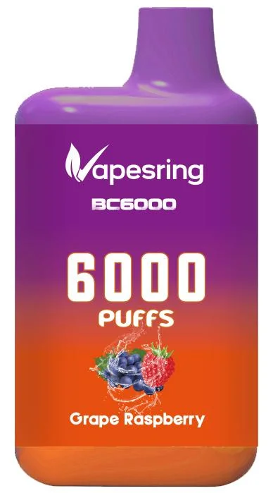 Original Vapesring Bc6000 Puffs Dispsoable Vape Pen vape with 2% Nicotine