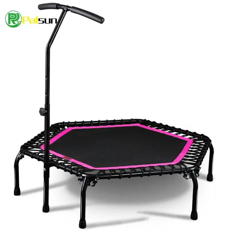 High quality/High cost performance  Jump Sport Adjustable Handle Bar Hex Trampoline Mini Hexagon Trampoline Workout