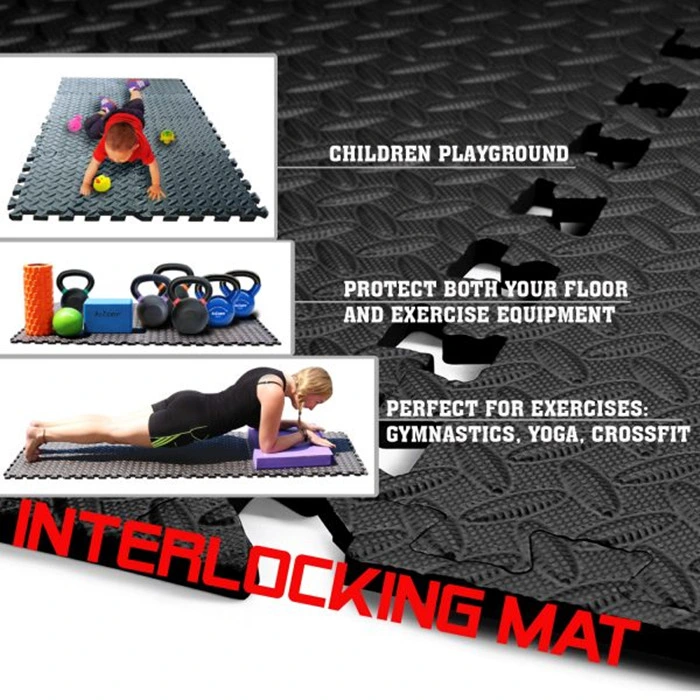 Interlocking Jigsaw Floor EVA Foam Mats Tiles Playground Gym Yoga Exercise Play Mat From 16 Sq Feet to 128 Sq Feet