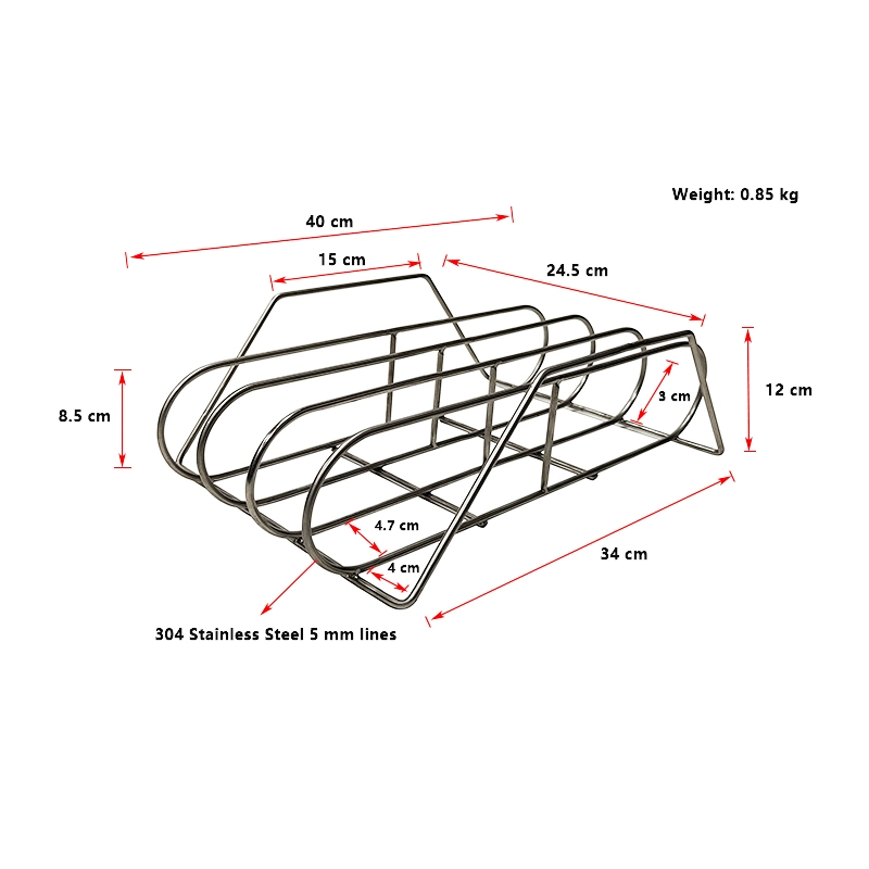 Venda por grosso de aço inoxidável 304 Round Churrasqueira de dobragem Wire Mesh/Grade churrascos