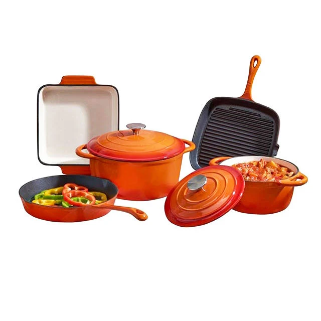 Pots et casseroles Non-Stick ustensile de cuisson en céramique Ustensiles de cuisine en fonte Set Ustensiles de cuisine de gros