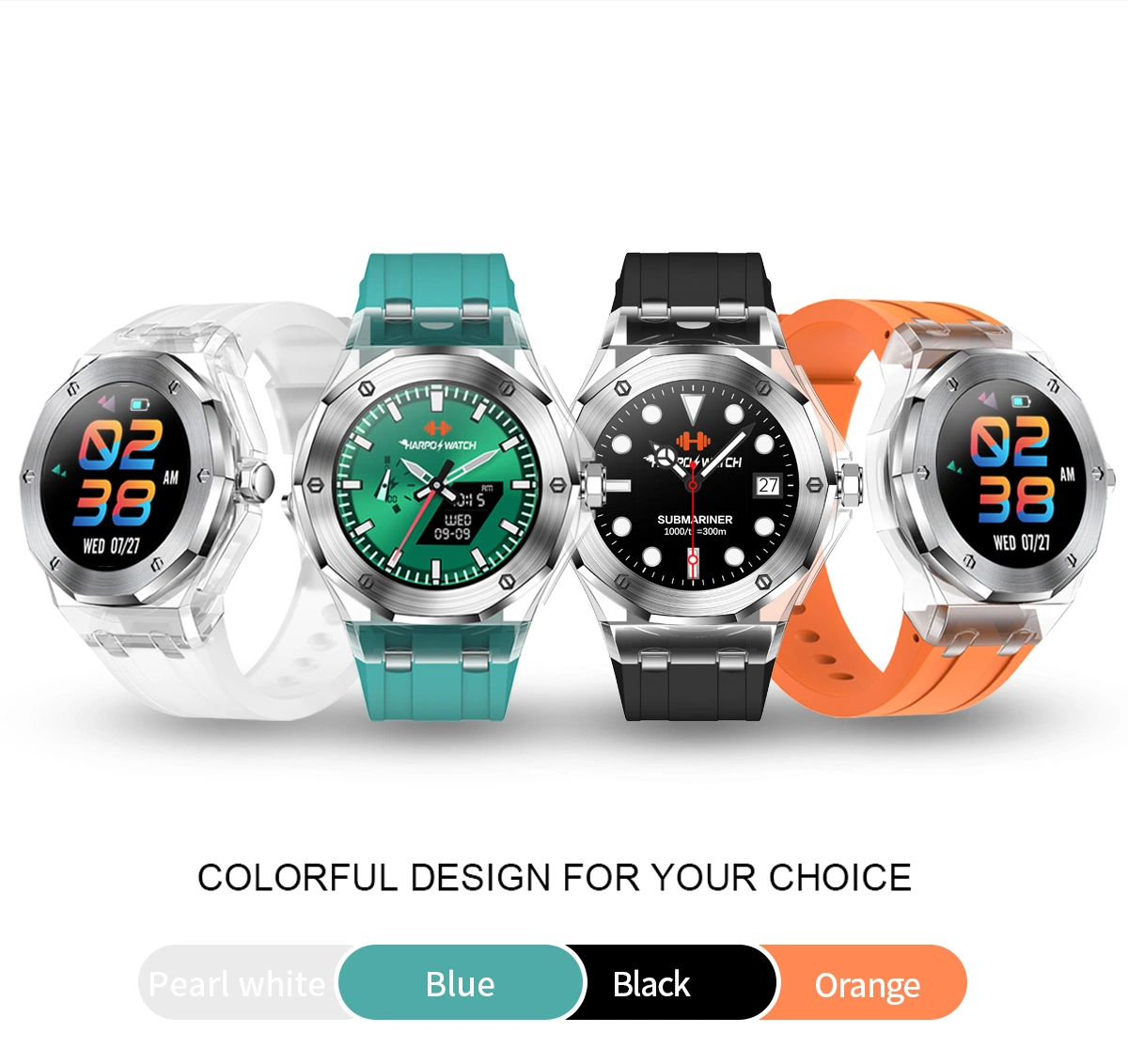 Luxury Custom Round Touch Screen Steel Bluetooth Call Speaker Smart Watch Mobile Cell Phone