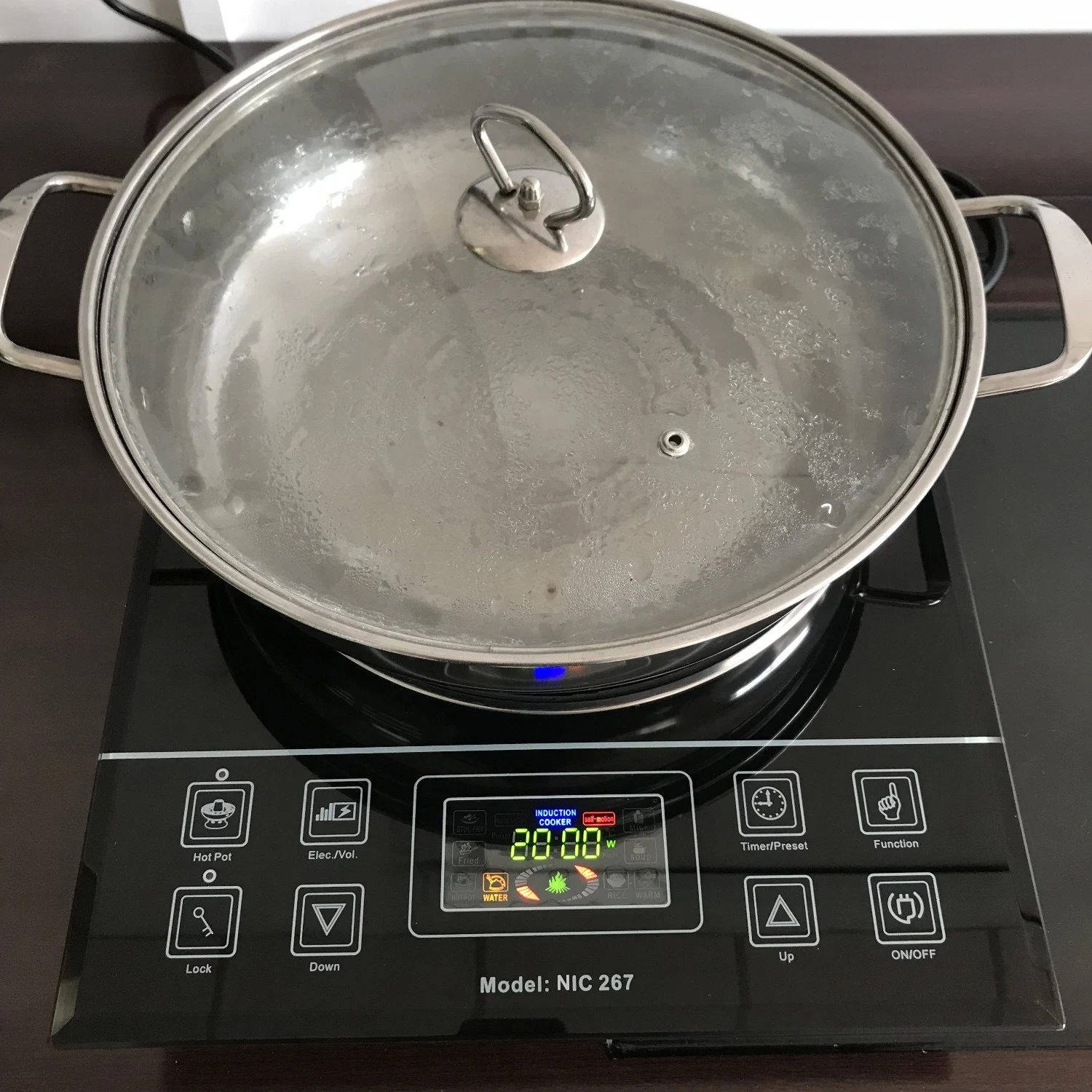 Bangladesh 2200W acier inoxydable Ring verre trempé cuisinière induction