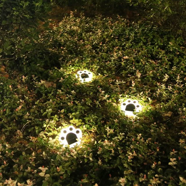 Outdoor Waterproof Solar Bear Paw LED Lawn Light Wall Lighting