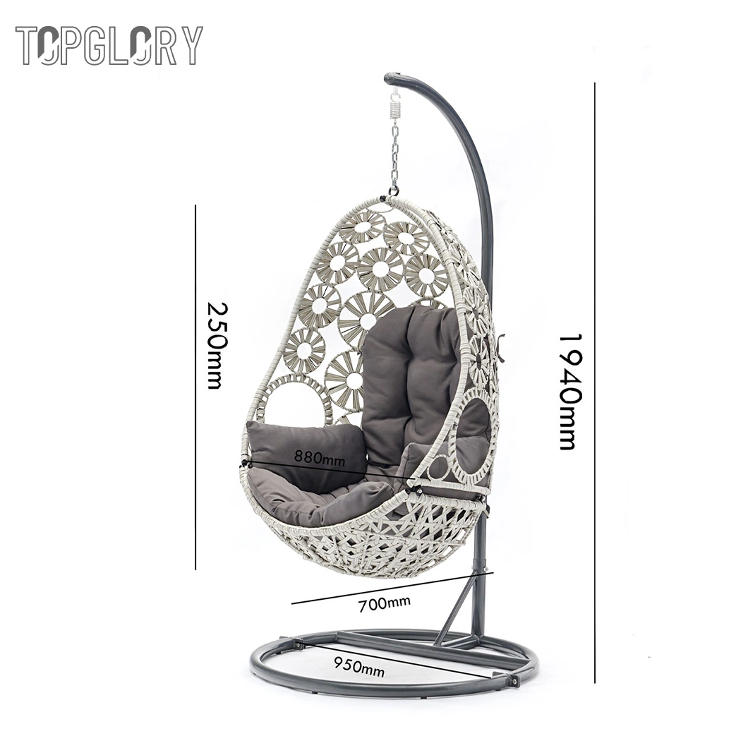 Hot Sales Quality Metal Frame Egg Swing Single Outdoor Chairs