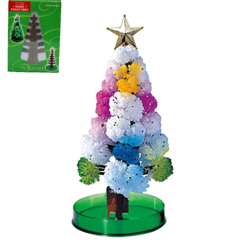 Magisch wachsenden Weihnachtsbaum blühende Papier Crystal Trees Kinder DIY Spielzeug Magic Weihnachtsbaum Spielzeug