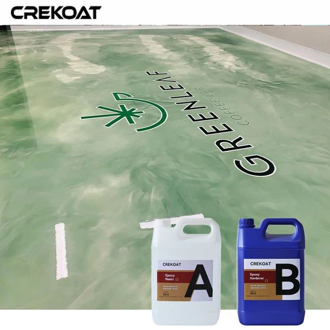 Unique Pearlescent Design Green Metallic Epoxy for Flooring and Countertops