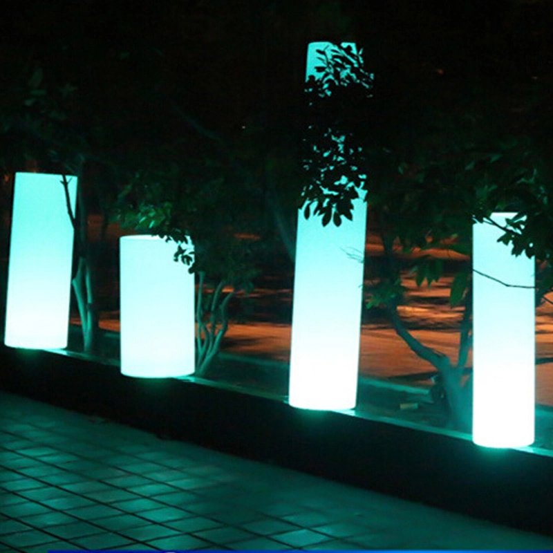 Iluminación de columna cuadrada LED para muebles de patio al aire libre de salón de belleza usados