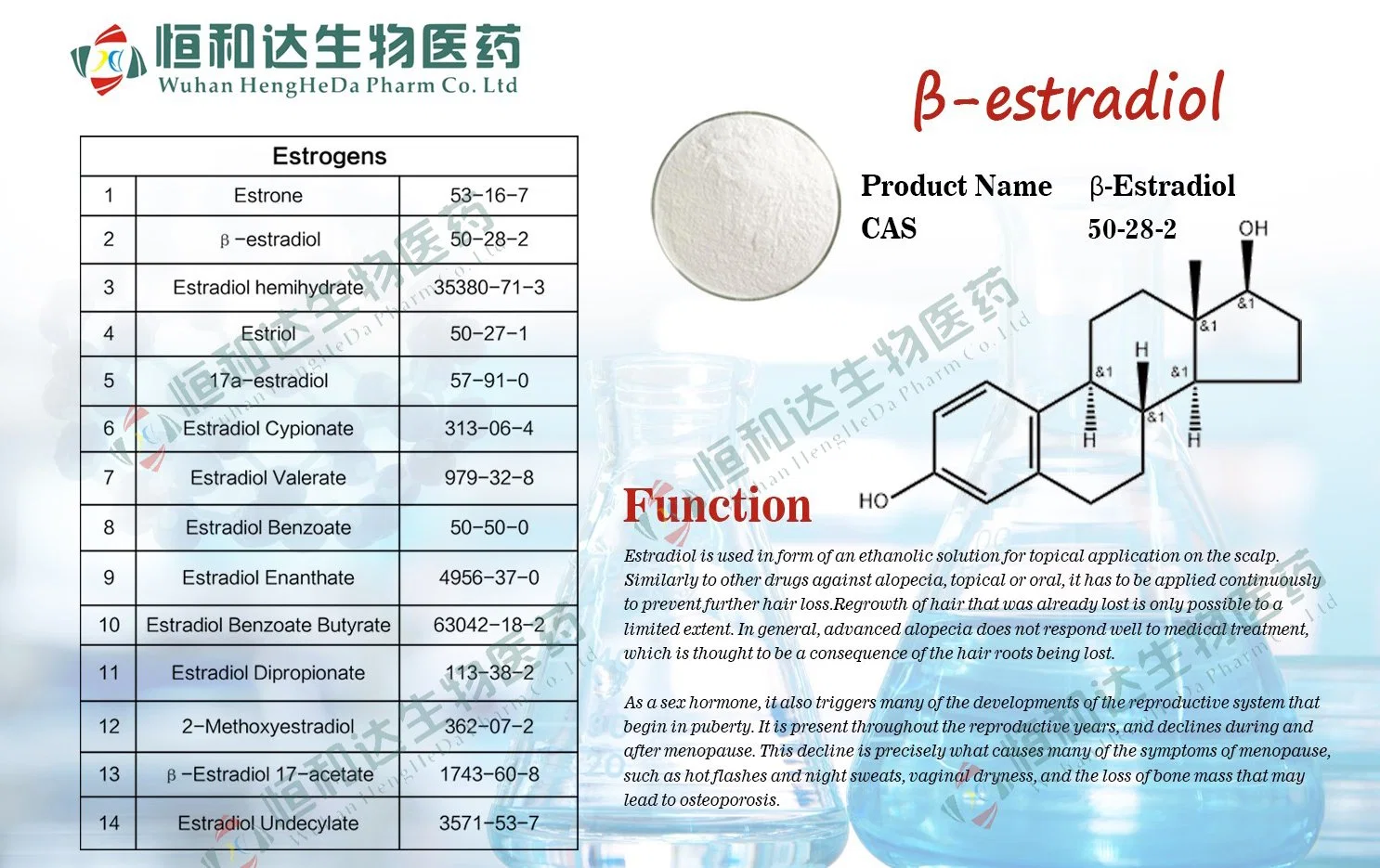 Hhd 99% USP Grade Raw Powder Estradiol Undecylate CAS 3571-53-7