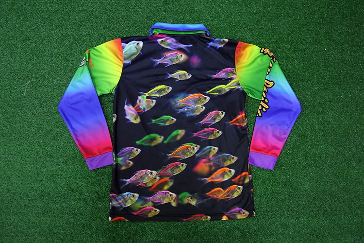 OEM schnell trocknendes Netz Polyester Fishing Shirt Custom Großhandel Allover Bedruckte Angelbekleidung für Männer