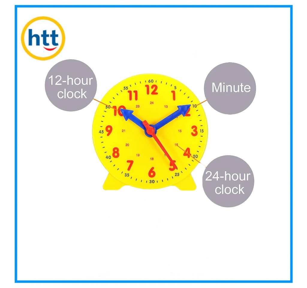 بلاستيك Teacher Clock Toys، المدرسة المدد، ألعاب التعلم