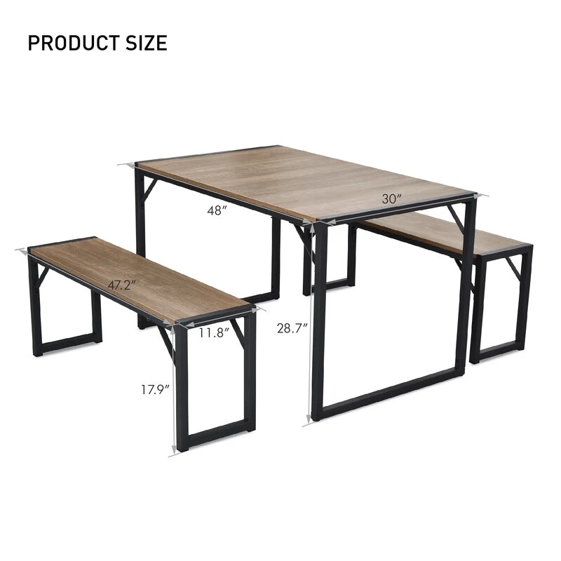 Factory Cheap Wholesale/Supplier Wood Dining Tables and Chairs Sets with Metal Legs Dining Room Set