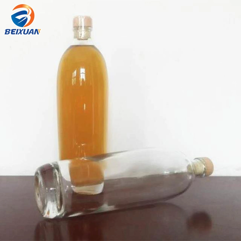 Factory Supply Top-Grade 330ml Literary Transparent Clear Glass Bottles for Fruit Wine Crafts