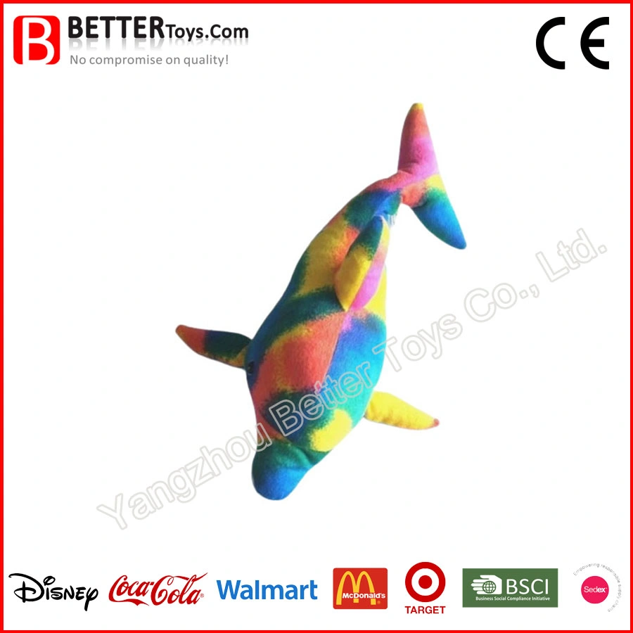 Pelúcia recheada personalizada Rainbow Soft Dolphin Toy