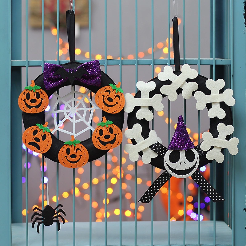 Halloween Pumpkin Garland Spooky Festival Bat Spider Wall Hanging Door Hanging Party Decoration Party Supplies
