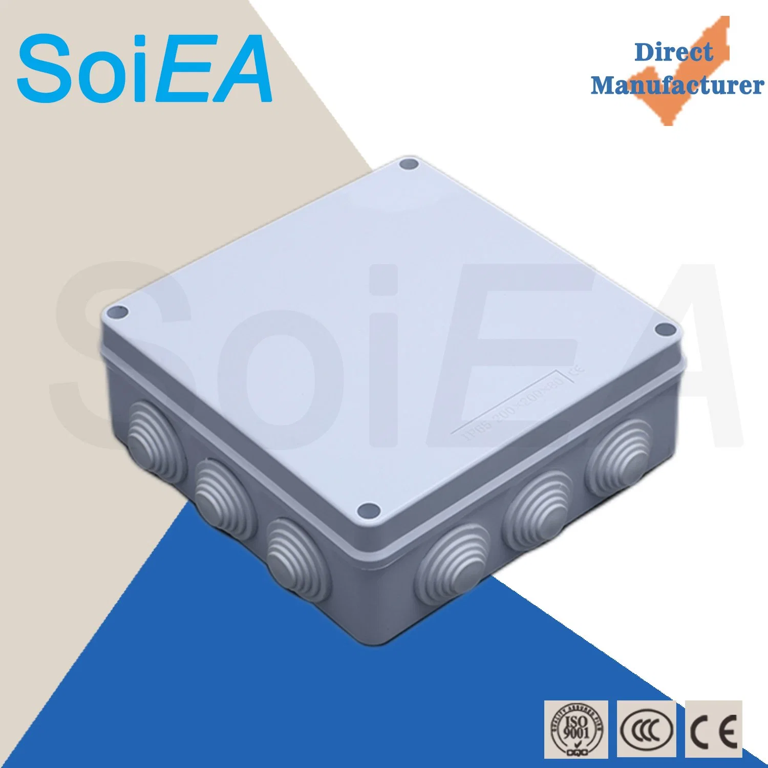 IP65 Precio de fábrica Caja de conexiones de plástico Caja de conexiones de CCTV eléctrica IP65 y caja de conexiones para cámaras CCTV