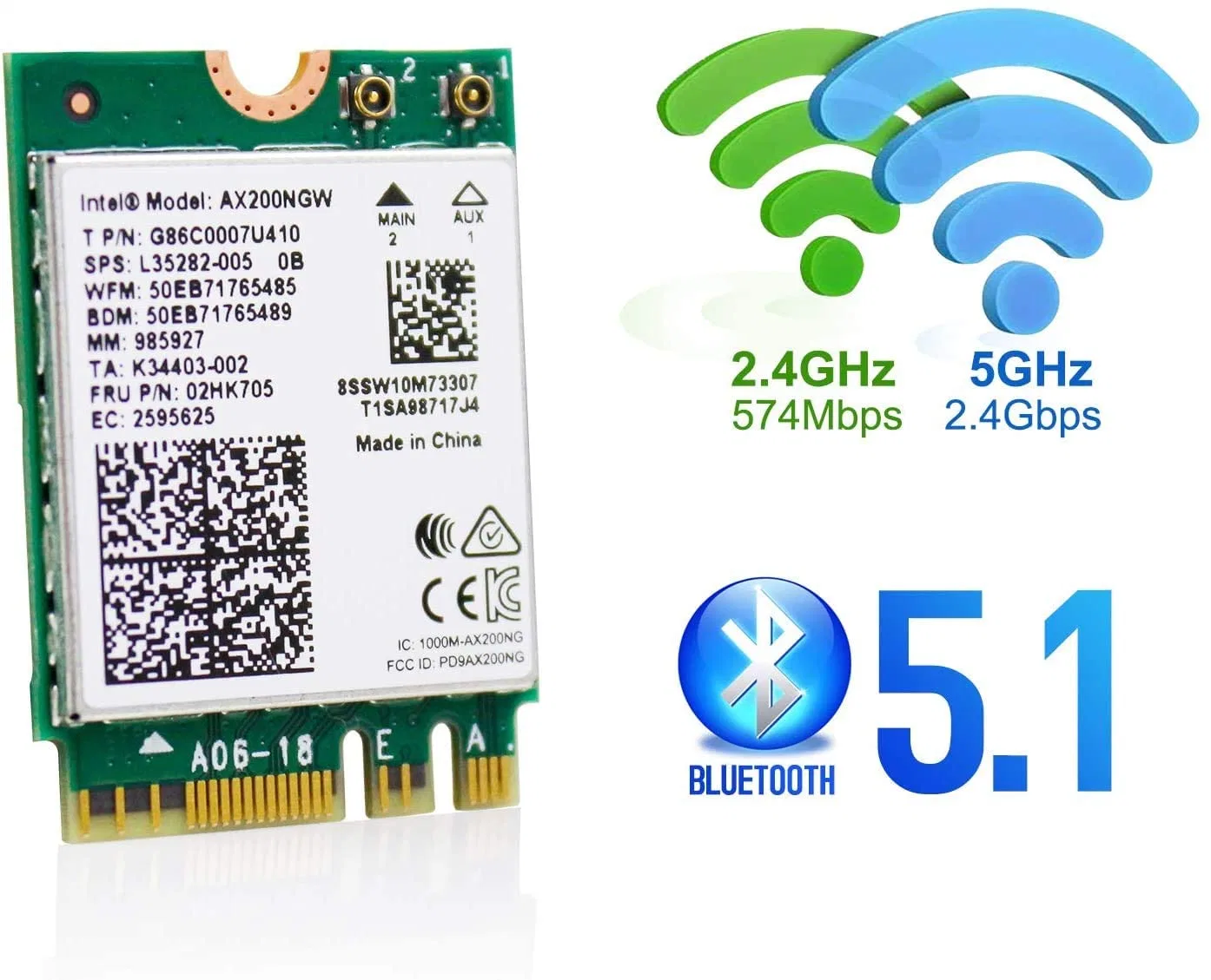 Wn675X2m - WiFi 6 AX3000 М. 2 модуль адаптера