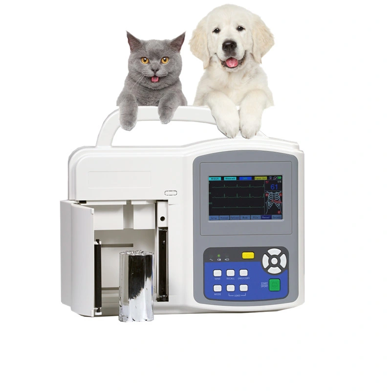 Un8003V Digital Veterinary ECG Machine 3 Channel Portable Electrocardiograph Machine Animal Medical Equipment for Vet