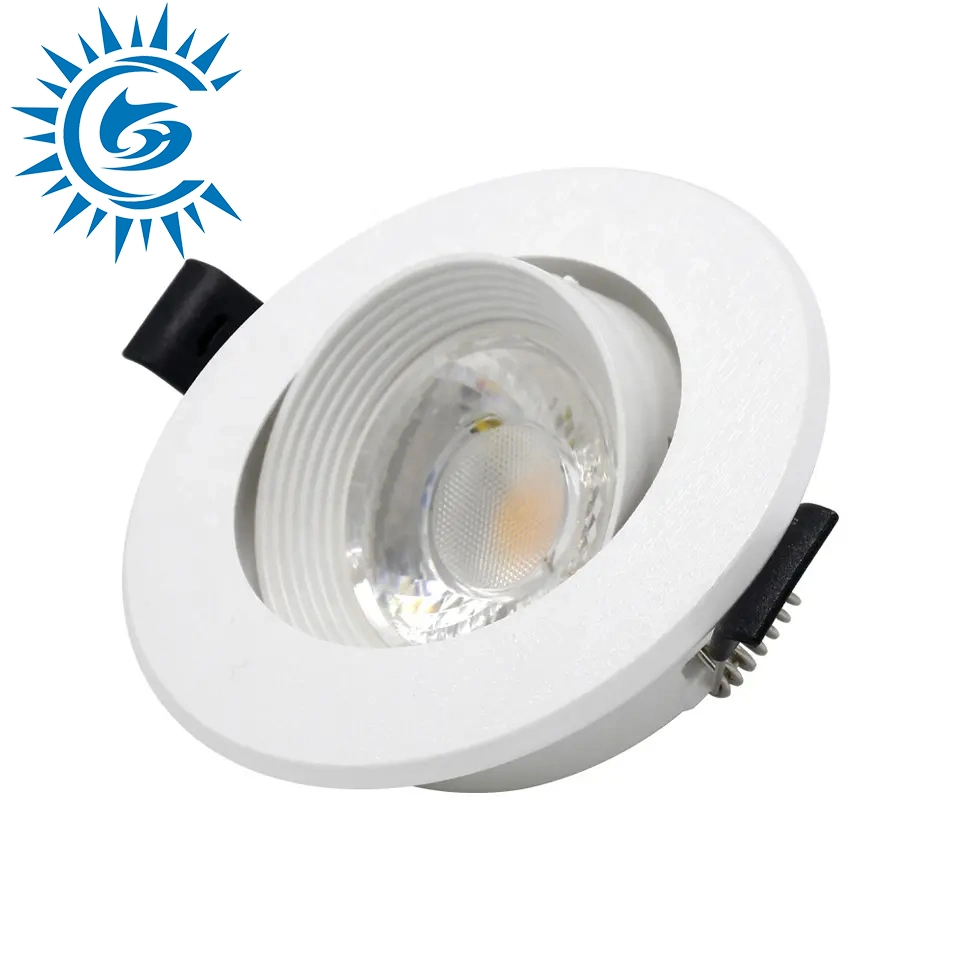 Changzhou Forever Lighting New Design Popular Cheap LED Downlight Recessed Plastic White Black Adjustable Downlight