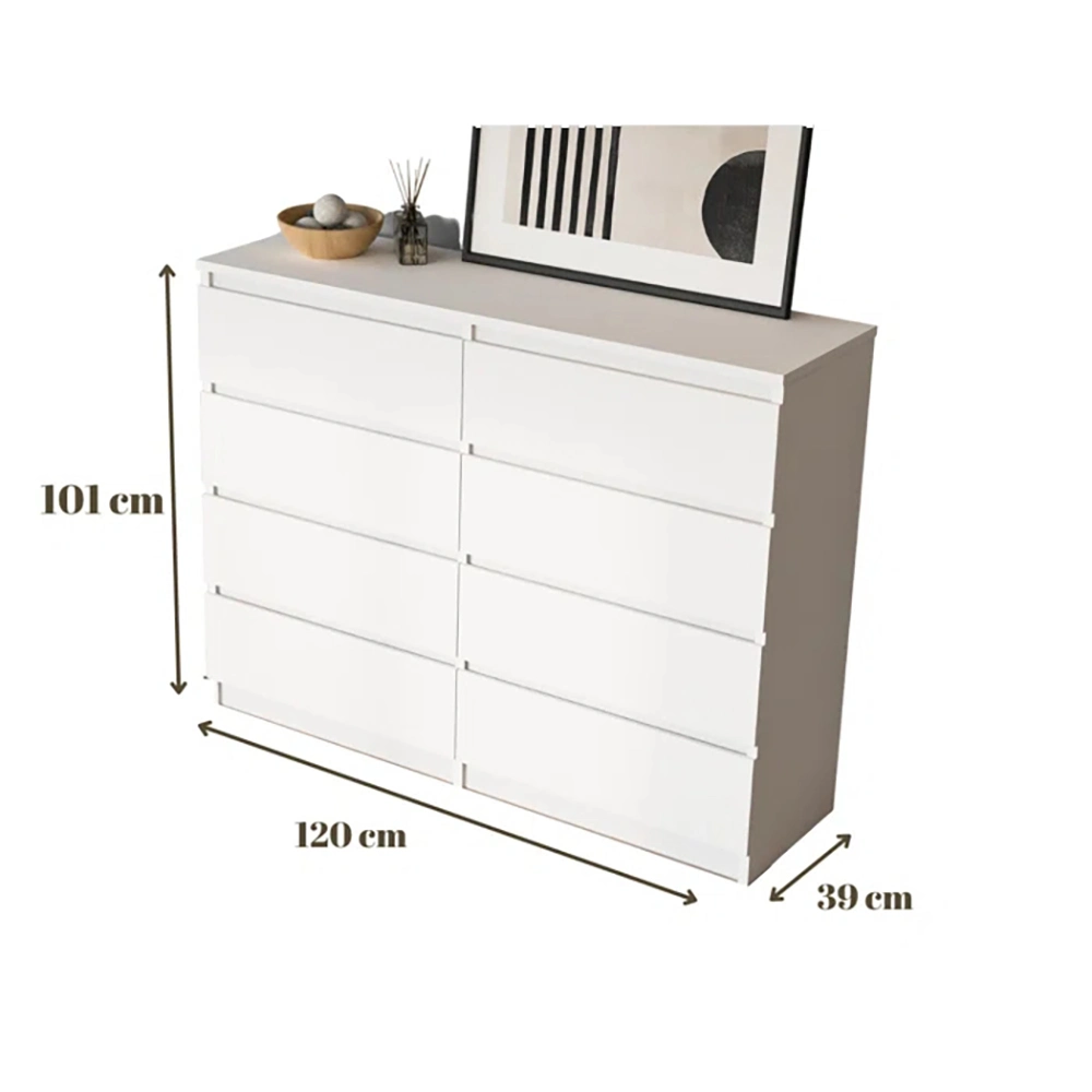 White Storage Cabinet Living Room Home Furniture Bedroom Bedside Table Drawer Chest