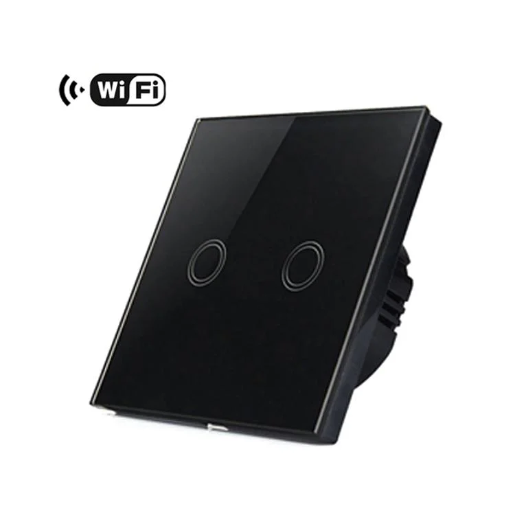 WiFi 2 Gang Us EU UK Standard Tuya APP Smart Life Wall Light Touch Switch Receiver