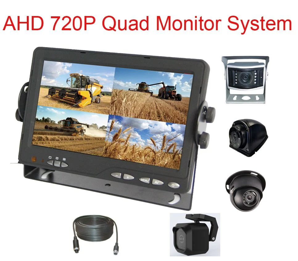 7-дюймовый HD 720p 1080P Quad Backup зеркало заднего вида с ЖК монитор