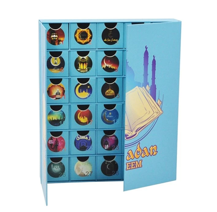 Ramadán Blind Box Caja de regalo personalizado Calendario de cuenta regresiva de Oriente Medio musulmán Ramadan Festival Embalaje