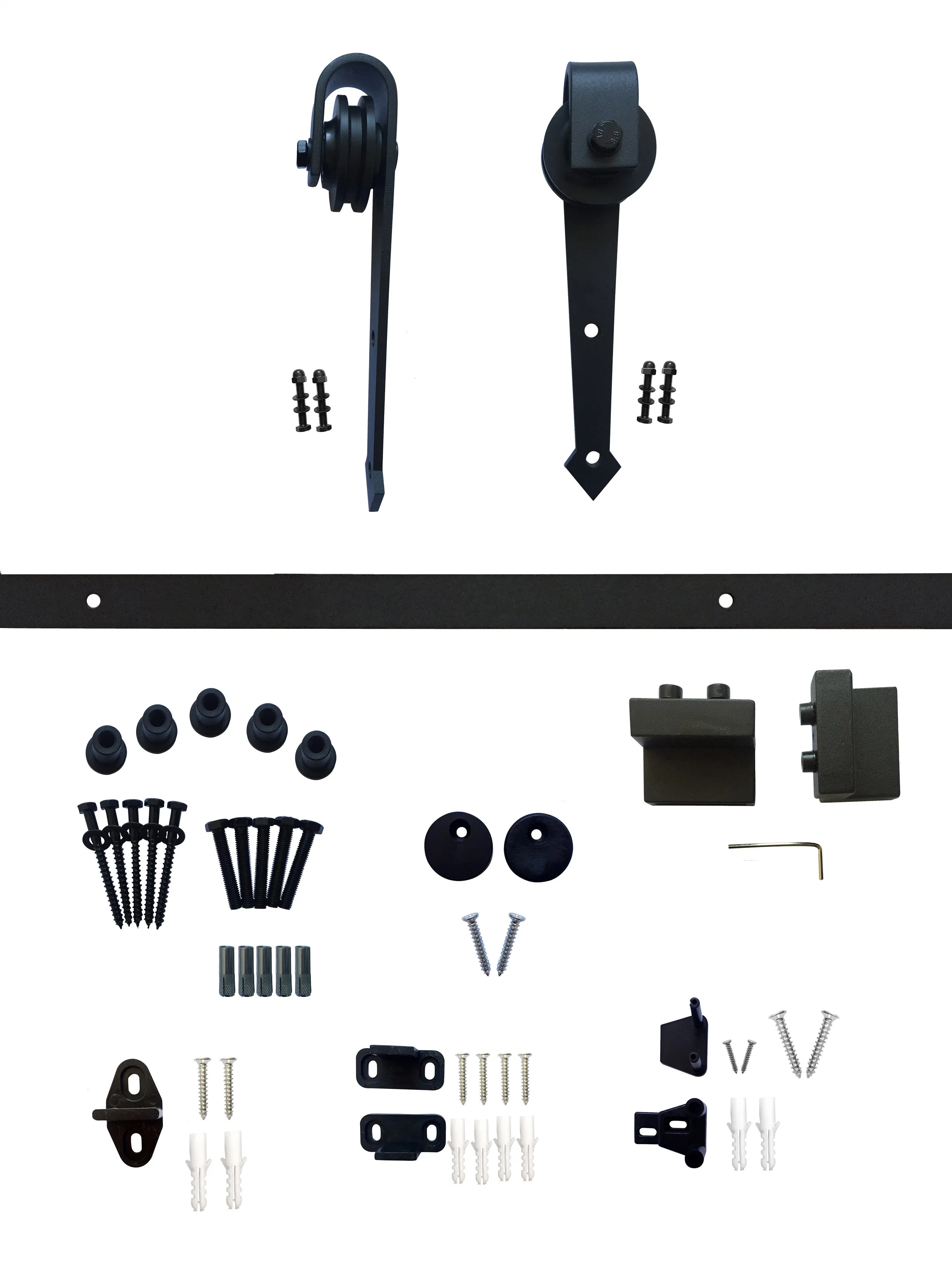 Black Wooden Barn Door Accessories Kits