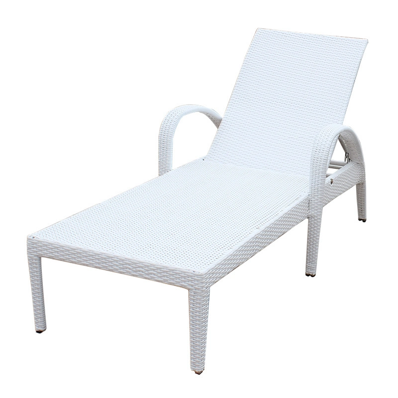 Leisure Imitation Rattan Reclining Bed Outdoor Chaise Lounge