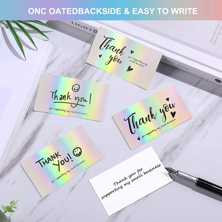 Gold Folie Aquarell Bulk Box Set mit eleganten Blumenumschlag Und Aufkleber Card Logo Custom Danksagungskarten für kleine Unternehmen