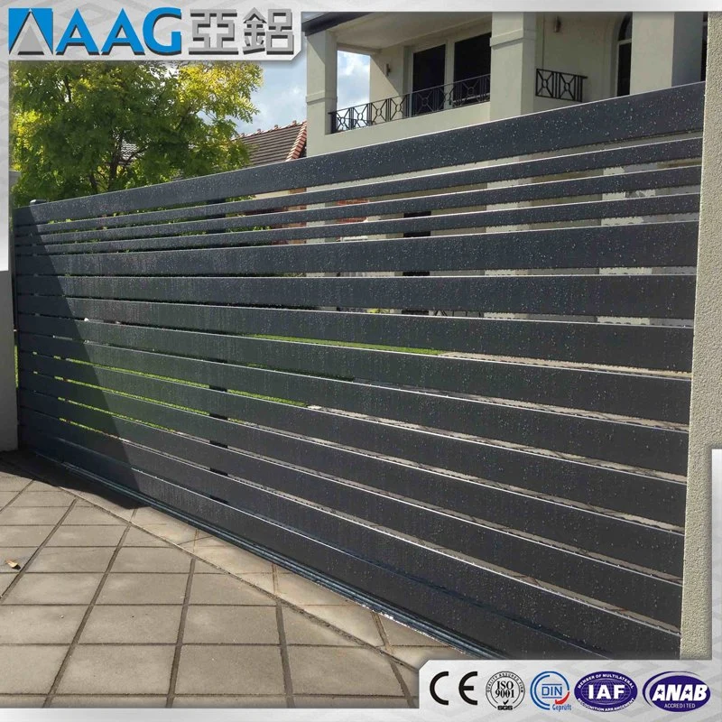 Metal Automatic Sliding Slat Fence Gates