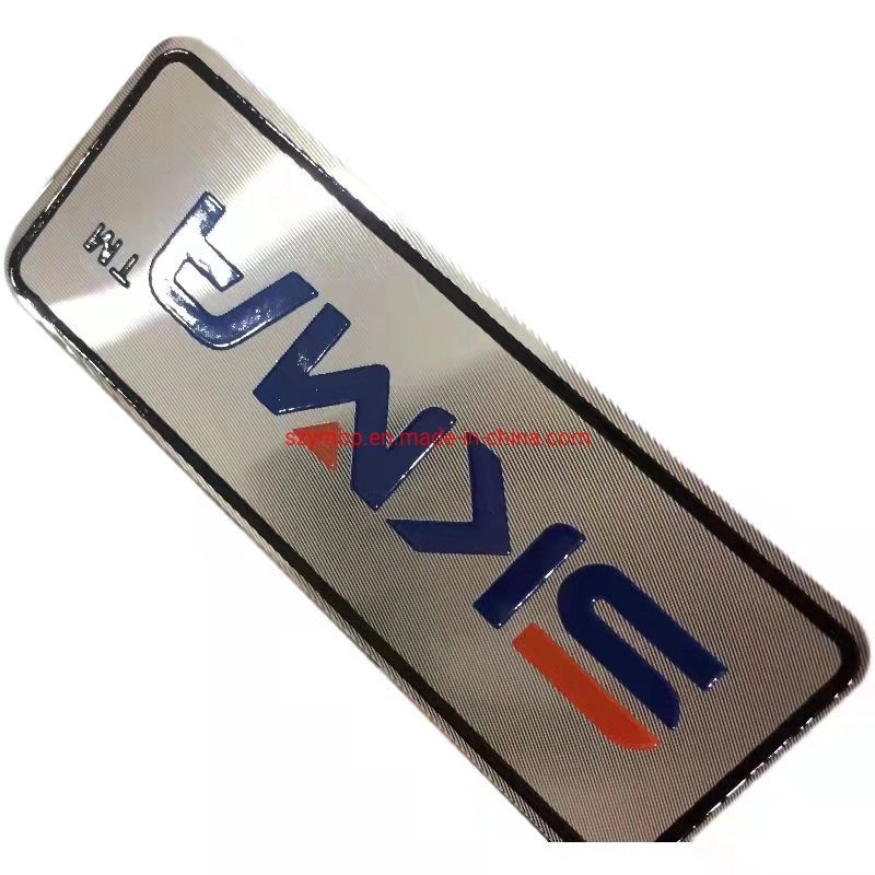 Customized Aluminum Silk Screen Etching High Gloss Electroplating Name Plate