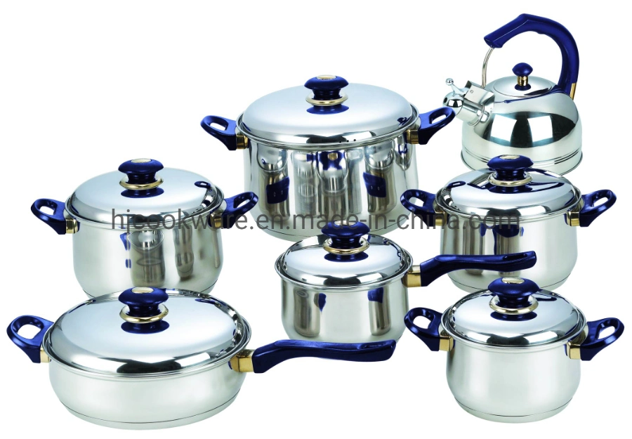 Hot Sale Kitchen Utensils Dessini Cooking Pot Kettle 14PCS Stainless Steel Cookware Set