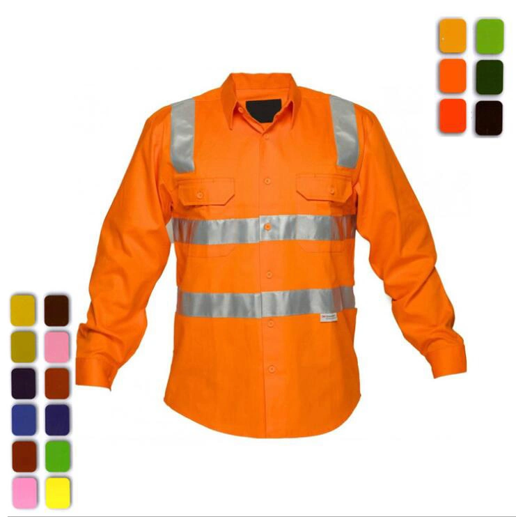 Dry Fit Polyester Uniform Hi Vis Safety Shirt Workwear