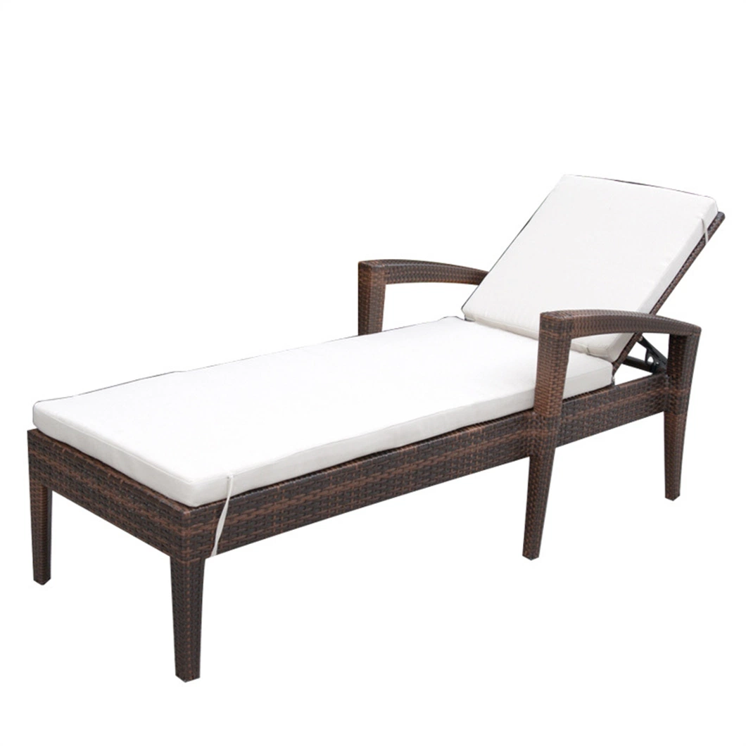 Jardin meubles de patio lit de soleil Chaise longue en rotin