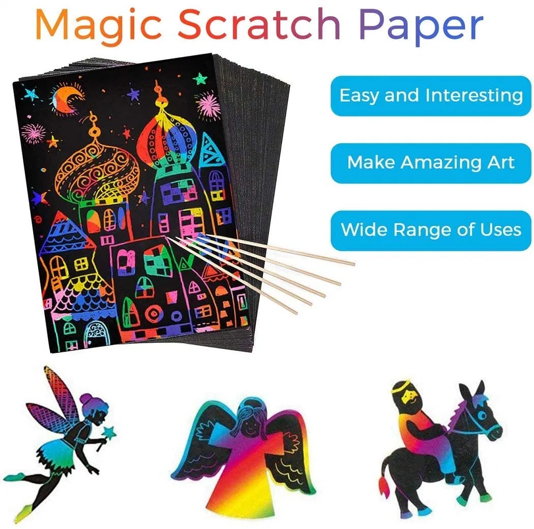 Bunte magische Scratch Papier-Sets für Kinder