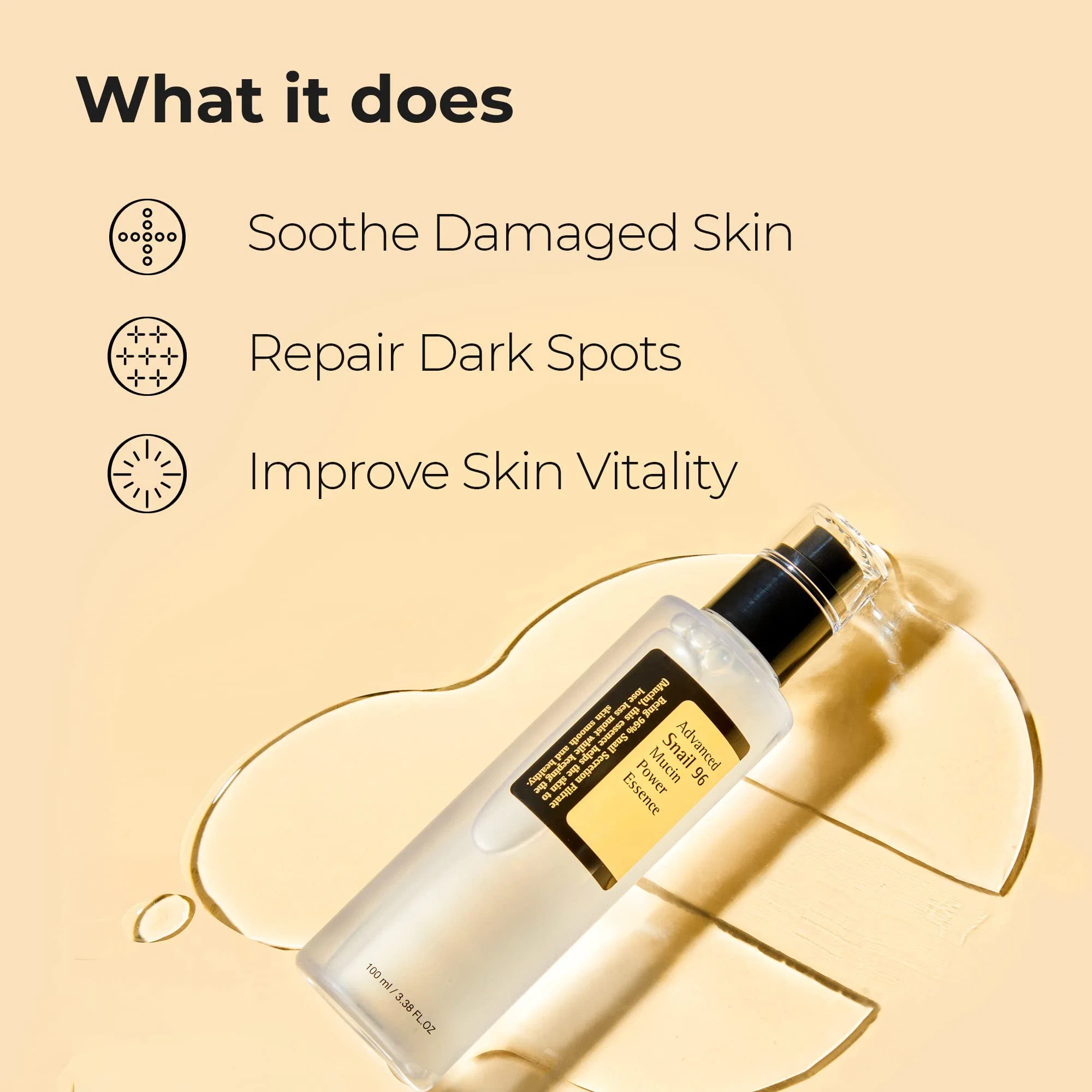 Beleza cosméticos pele cuidados sensíveis músculo caracol 96 Mucin poder Essência