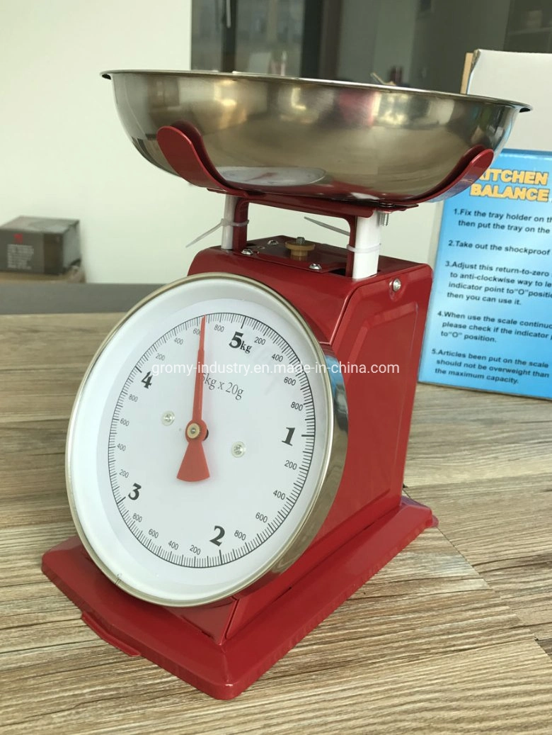 Mechanical Kitchen Scale Spring Dial Food Scale with Bowl