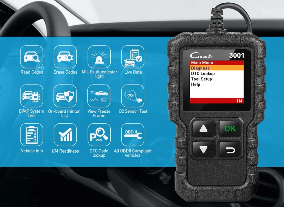 Launch X431 CR3001 con escáner de diagnóstico de código multilingüe de la herramienta de diagnóstico OBD2